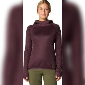 Mountain Hardwear Women's Blackberry Standard Fit AirMesh Pullover Hoodie Sz XL